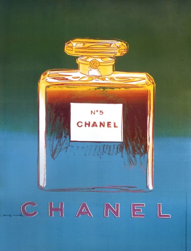 Large perfume bottle; green, blue