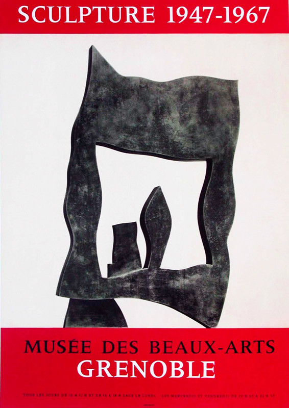 Sculpture; red, black, white