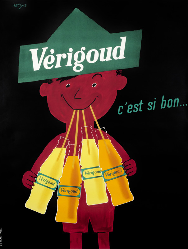 Little boy drinking out of four bottles; black, yellow, orange, green