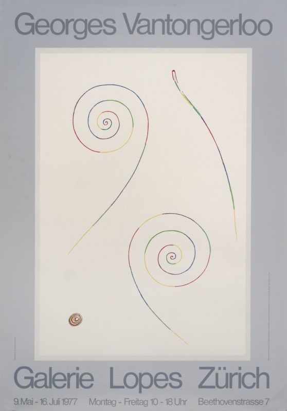 TWO SPIRALS; grays, red, blue, geen, yellow