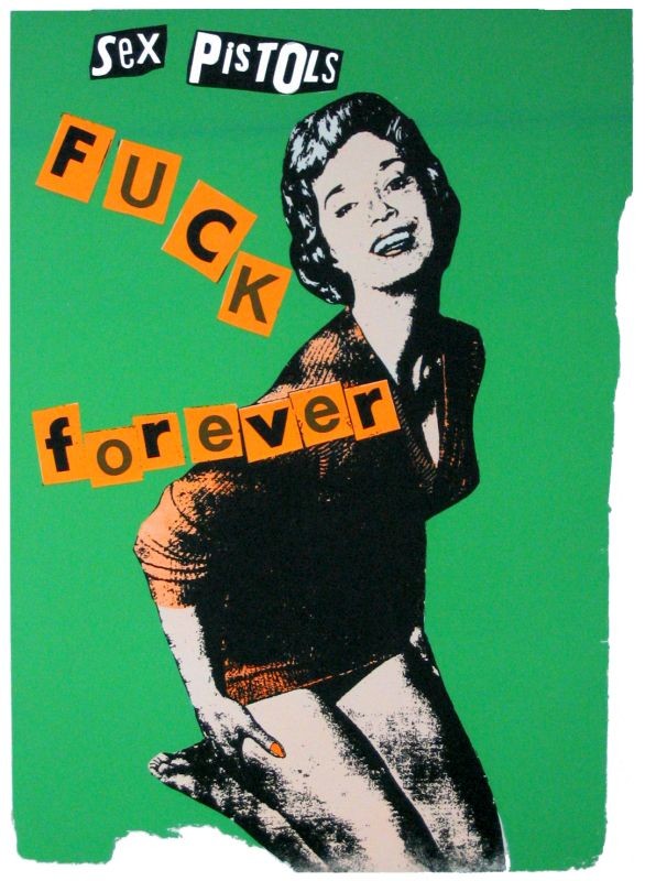 Girl in tight sweater kneels; green, orange, black