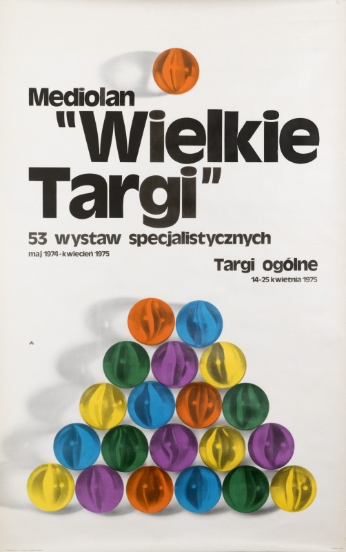 Pyramid made of Marbles; orange, purple, green, blue, yellow, black